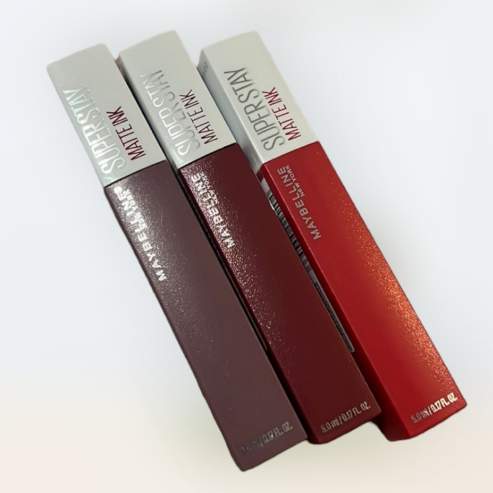 Maybelline SuperStay Matte Ink Lipstick Set - Red and Purple Shades